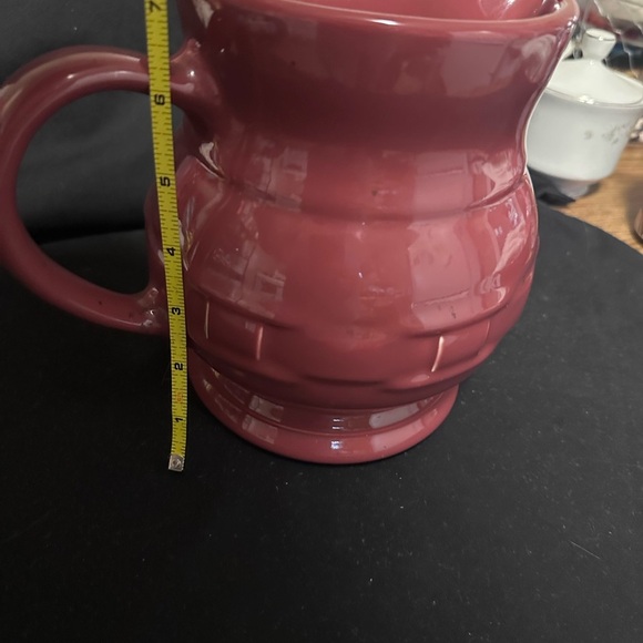 Longaberger Pottery Woven Traditions Paprika Large Pitcher Excellent Condition - Picture 12 of 13